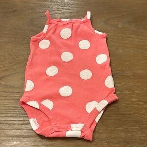 Carter's Pink Bodysuit with White Polka Dots